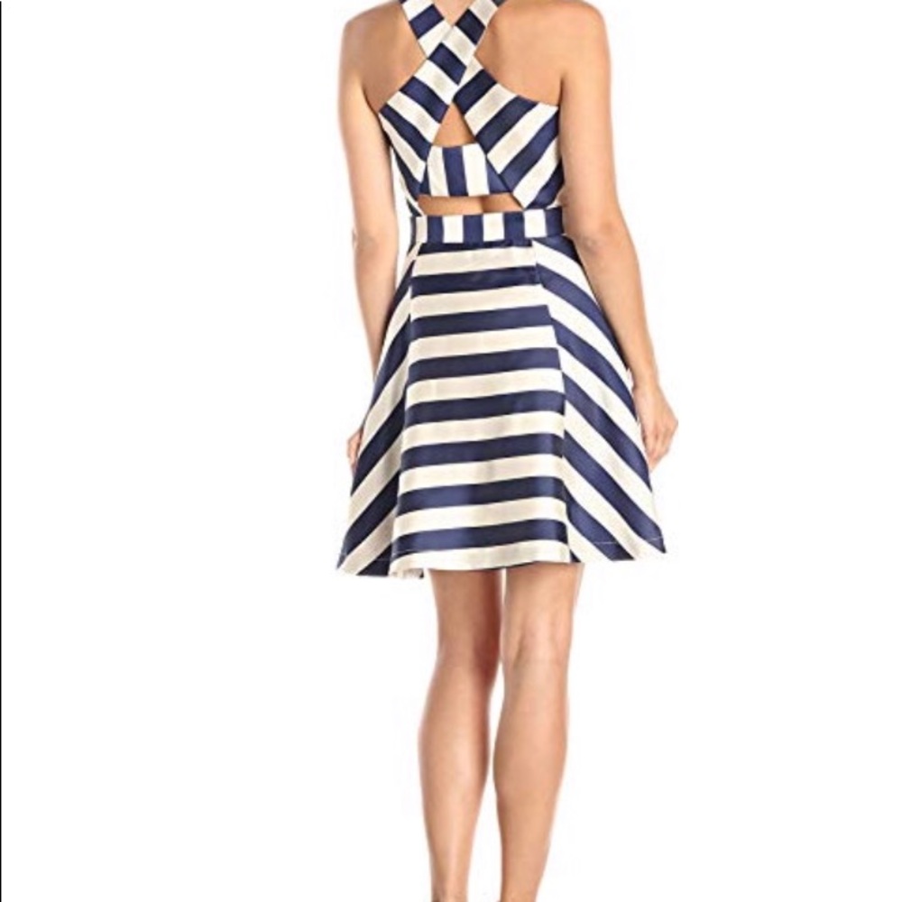 🚨👗 Adelyn Rae Women’s Stripe Fit and Flare Dress